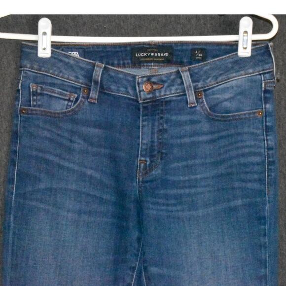 Lucky Brand Lolita Boot Cut Women's 2/26 Western Distressed Denim Jeans - Picture 2 of 11